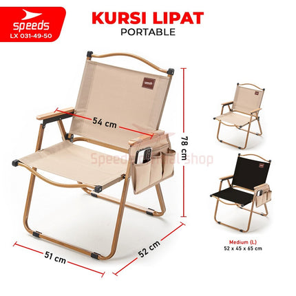 SPEEDS Kursi Lipat Camping Foldable L, XL 031-49
