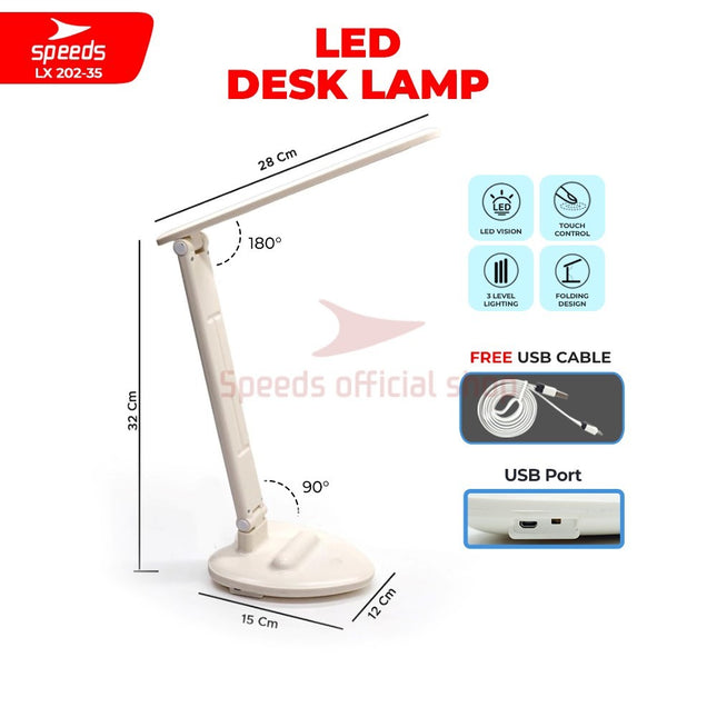 SPEEDS Lampu Meja Belajar LED 202-35