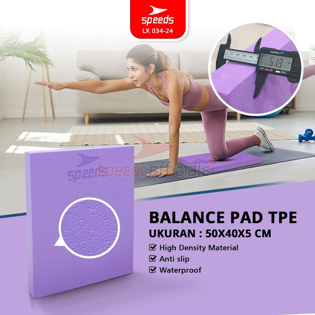 SPEEDS Balance Pad TPE 50x40x5cm Bantalan Yoga Olahraga Matras Lutut Pilates Empuk Cushion 034-24