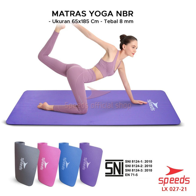 SPEEDS Matras Yoga Mat Olahraga Senam Lantai Meditasi Gym Fitness Karpet Lantai Berstandar SNI 027-21