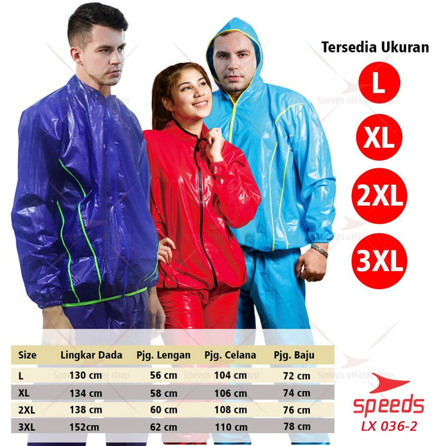 SPEEDS Baju Sauna Sauna Suit Jas Celana Keringat Olahraga Tebal Panas Untuk Olahraga 036-2