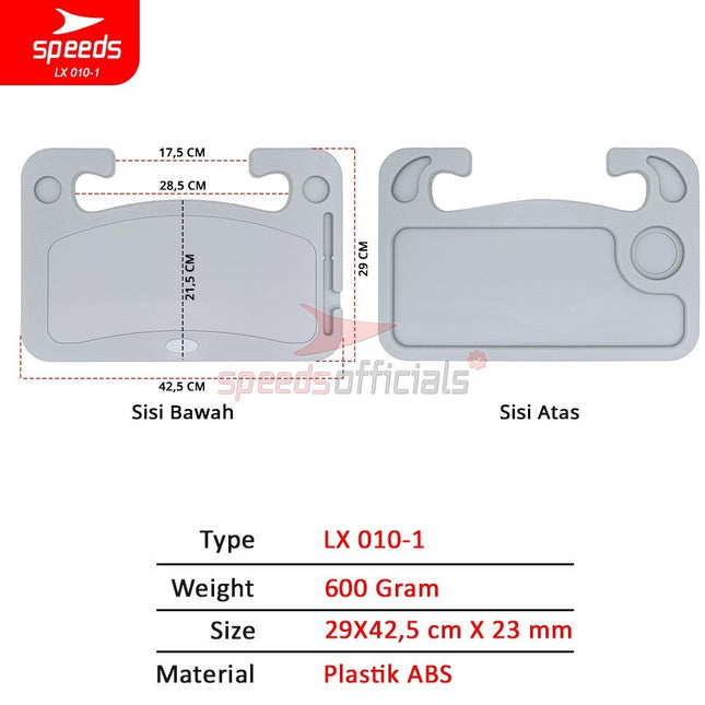SPEEDS Meja Setir Mobil Ukuran Universal Tray Table Kerja Holder Portabel Car Table Serbaguna Wheel Tray 010-1