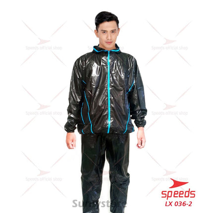 SPEEDS Baju Sauna Sauna Suit Jas Celana Keringat Olahraga Tebal Panas Untuk Olahraga 036-2