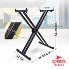 SPEEDS Alat Musik Stand Keyboard Double Kaki Keyboard X Piano Dewasa Lipat Portable 049-7