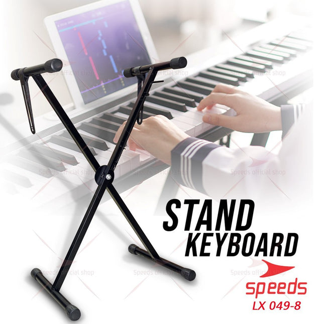 SPEEDS Alat Musik Stand Keyboard Double Untuk Semua Piano Anak Anak Lipat Portable 049-8