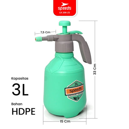 SPEEDS Bottle Pressure Sprayer Botol Semprotan Spray Manual 3L 2L 1L Tekanan Tinggi 206-25