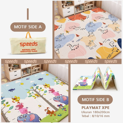 SPEEDS SNI A Playmat Bayi Karpet Lipat Playmate Matras Bayi 180x200cm Playmat Bayi Anak/Bayi Tikar Lipat Foam 027-15