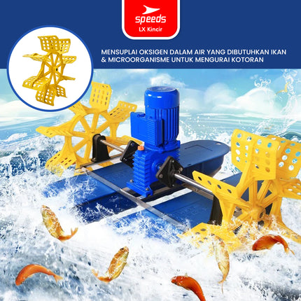 SPEEDS 66cm Water Wheel Pond Impeller 8-Blade Solid Cast Pond Water Float Water Aerator