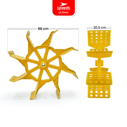 SPEEDS 66cm Water Wheel Pond Impeller 8-Blade Solid Cast Pond Water Float Water Aerator