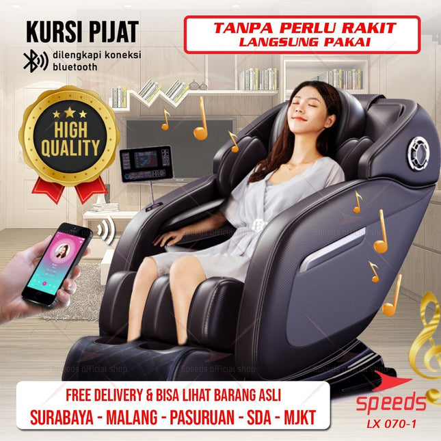 SPEEDS Kursi Pijat Elektrik Kursi Pijat Mobile/Rumah Alat Pijat Elektrik Kursi Relaksasi 070-1