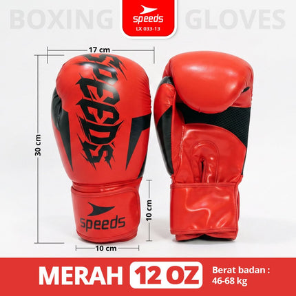 SPEEDS Boxing Gloves 10-12 OZ Sarung Tinju 033-13
