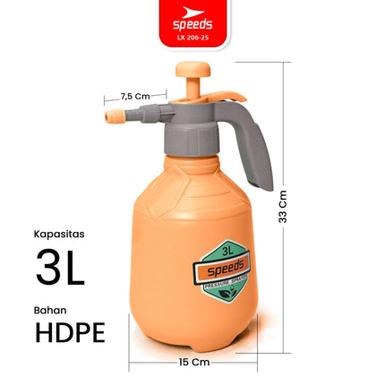 SPEEDS Bottle Pressure Sprayer Botol Semprotan Spray Manual 3L 2L 1L Tekanan Tinggi 206-25