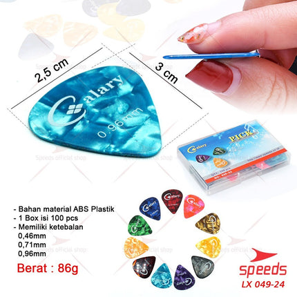 SPEEDS Guitar Picks Musical Instrument Celluloid Cheap Acoustic Guitar Picks 0.46, 0.71, 0.96 mm 049-23