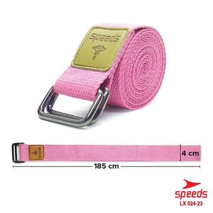 SPEEDS Yoga Strap Yoga Belt Yoga Ring Stretching Strap Power Band (185cm) Resistance Band Anti-Slip Rubber Fitness Pilates Pose 024-23