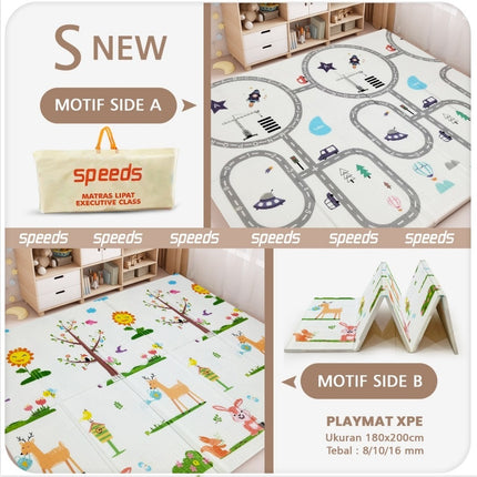 SPEEDS SNI A Playmat Bayi Karpet Lipat Playmate Matras Bayi 180x200cm Playmat Bayi Anak/Bayi Tikar Lipat Foam 027-15