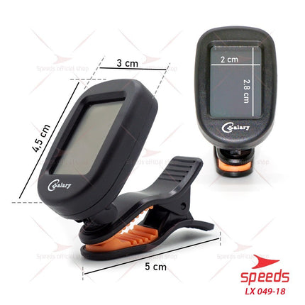 SPEEDS Digital Chromatic Clip-On Guitar Tuner Auto Tuner For Guitar 360 Degrees Original 049-19