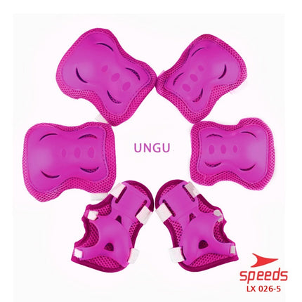 SPEEDS Set Deker Dekker Deckker Anak Inline Pelindung Lutut Siku Tangan Badan Sepeda Skate 026-5