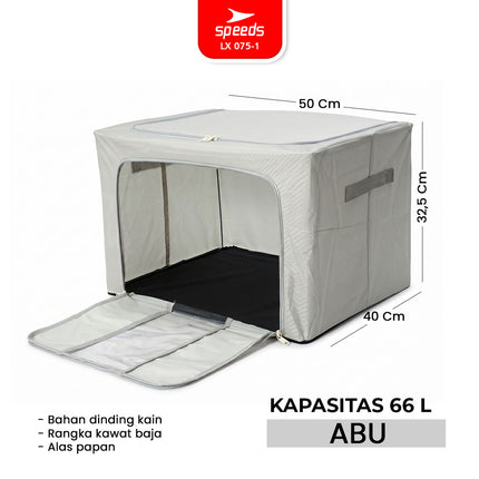 SPEEDS Storage Box Jumbo 66L 100L Kotak Penyimpanan Pakaian Anti Lembab 075-1