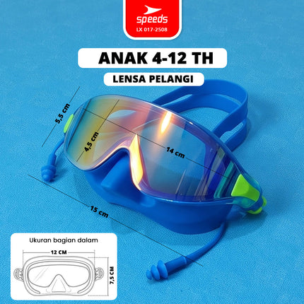 SPEEDS Swimming Goggles Kacamata Renang Anak + Earplug Anti Fog 017-2508
