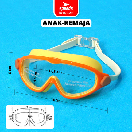SPEEDS Kacamata Renang Anak Swimming Goggles Anti Fog Lensa Jernih 017-2510