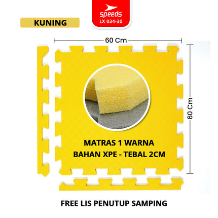 SPEEDS Matras Taekwondo XPE 60x60x2cm Empuk Matras Puzzle Alas Ruangan 034-30