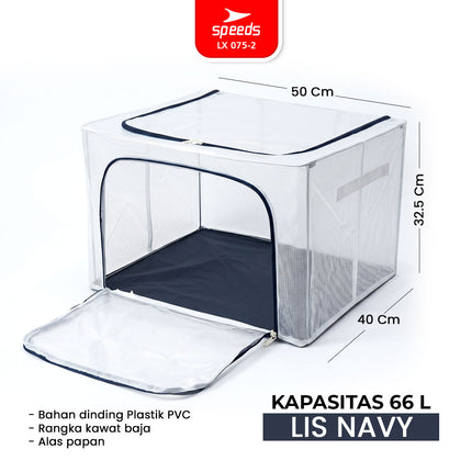 SPEEDS Kotak Penyimpanan Pakaian Lipat Oxford Storage Box Organizer Jumbo Multifungsi Serbaguna 075-2