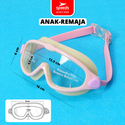 SPEEDS Kacamata Renang Anak Swimming Goggles Anti Fog Lensa Jernih 017-2510