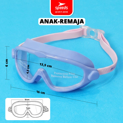 SPEEDS Kacamata Renang Anak Swimming Goggles Anti Fog Lensa Jernih 017-2510