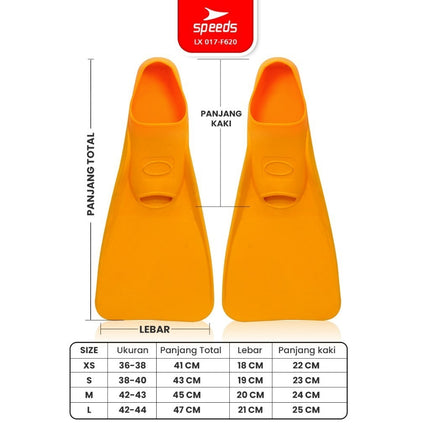 SPEEDS Kaki Katak Kaki Selam Kaki Kodok Diving Fins Fin Alat Snorkeling Perlengkapan Menyelam Original 017-F620
