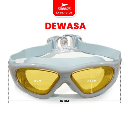 SPEEDS Kacamata Renang Dewasa  Swimming Goggles Antifog &UV Shield 017-9100