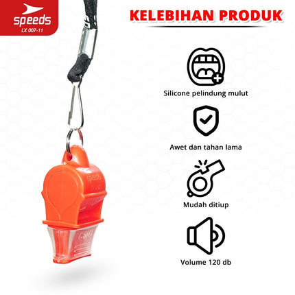 SPEEDS Referee Whistle Treble Whistle 120db Sports Outdoor Whistle + Lanyard 007-11