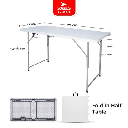 SPEEDS Meja Lipat Plastik Serbaguna Outdoor 038-2